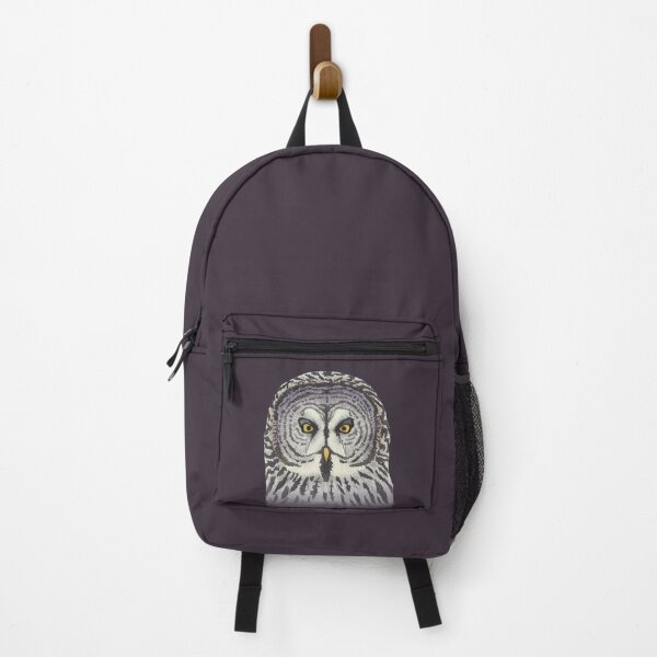 Item preview, Great Gray Owl portrait designed and sold by AndrasVasasArt.