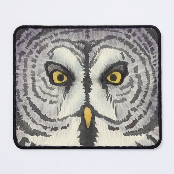 Item preview, Great Gray Owl portrait designed and sold by AndrasVasasArt.