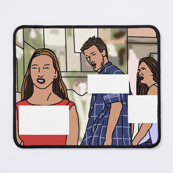 Item preview, Distracted Boyfriend Meme Template designed and sold by ellenhenry.