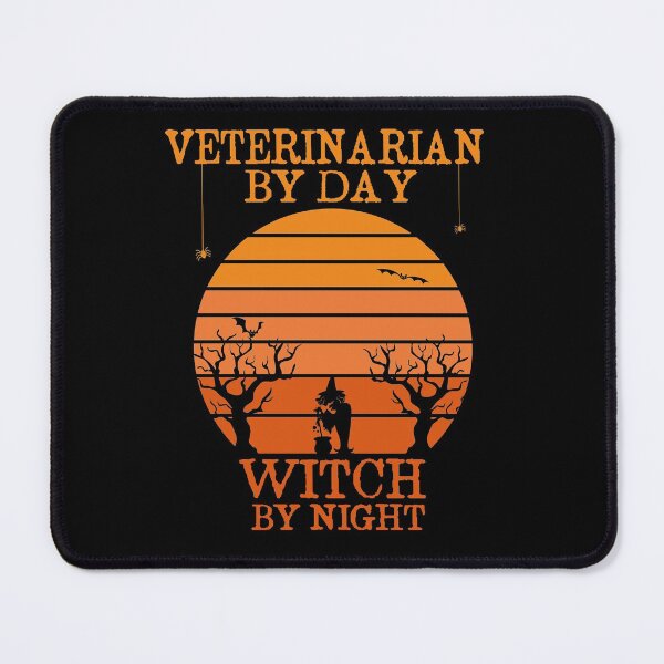 Item preview, Veterinarian By Day Witch By Night Veterinary Halloween Gift Idea Retro Sunset Design designed and sold by Chamssou.