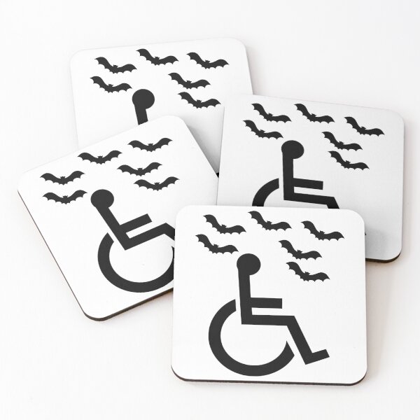 Item preview, Funny Halloween Wheelchair Symbol With Bats, Bat Sit designed and sold by uniqueitems.