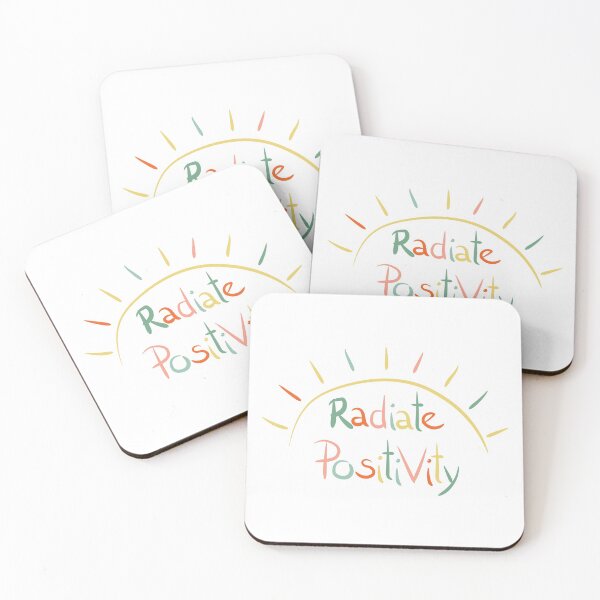 Item preview, Radiate positivity colorful sign in rainbow colors designed and sold by Juditdesign.