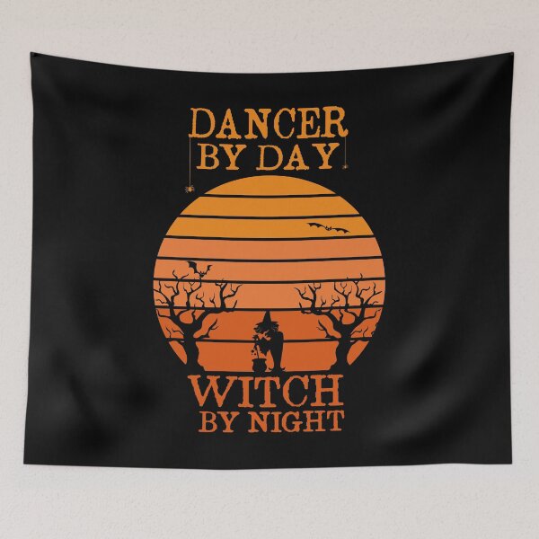 Item preview, Dancer By Day Witch By Night Dancing Halloween Gift Idea Retro Sunset Design designed and sold by Chamssou.