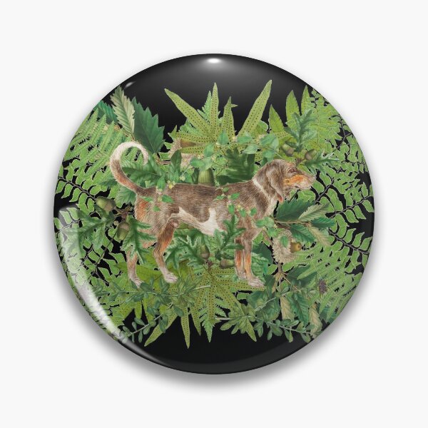 Item preview, Beagle Dog Nestled Amongst Green Forest Woodland Leaves Leafs designed and sold by TrulyEpoque.