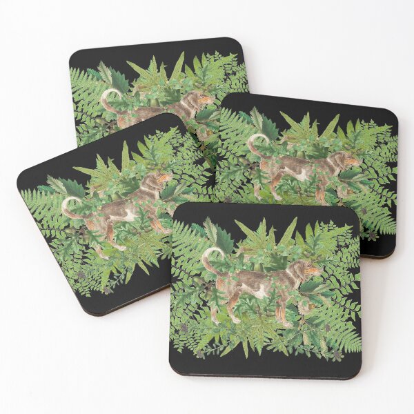 Item preview, Beagle Dog Nestled Amongst Green Forest Woodland Leaves Leafs designed and sold by TrulyEpoque.