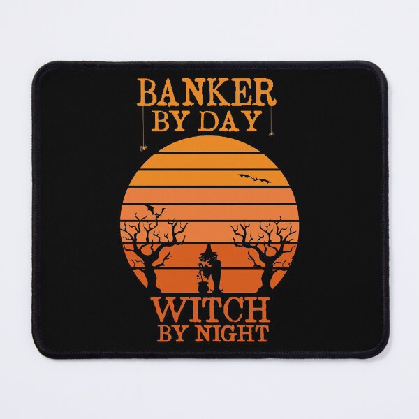 Item preview, Banker By Day Witch By Night Banking Halloween Gift Idea Retro Sunset Design designed and sold by Chamssou.