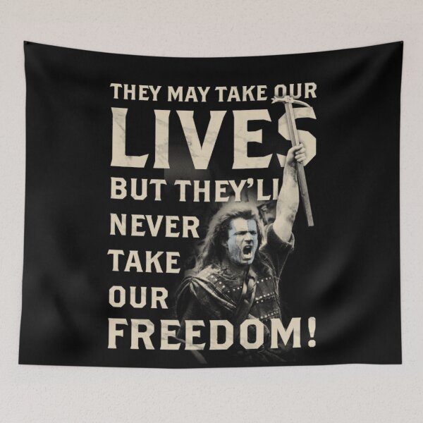 Item preview, They May Take Our Lives, But They'll Never Take Our Freedom! designed and sold by Aleksandar Kostjuk.