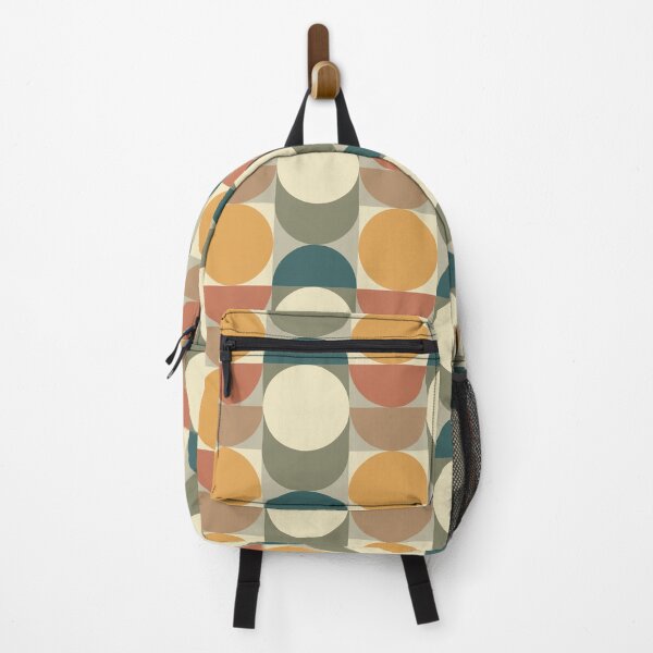 Item preview, Mid century geometric pattern in retro earthy colours designed and sold by Freewheeling.