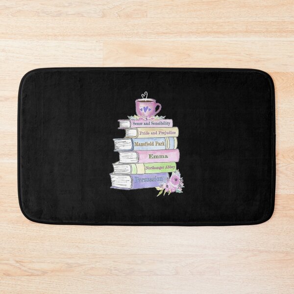 Item preview, Jane Austen Book Stack Pride and Prejudice Literary Quotes Book Club  designed and sold by TopTeeShop.