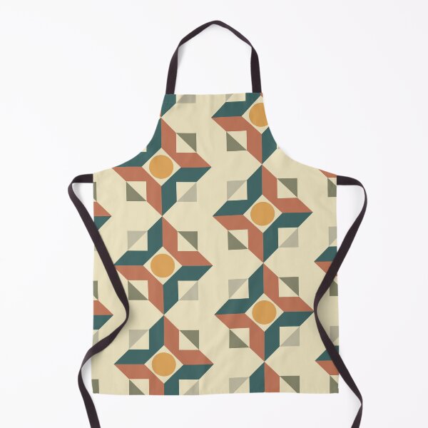 Item preview, Mid Century vintage tiled design in muted vintage colours, geometric, cottage core design designed and sold by Freewheeling.