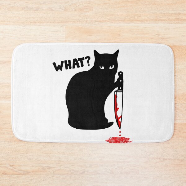 Item preview, What Murderous Cat Holding Knife Funny Halloween Costume Copy designed and sold by TheModernGeekSt.