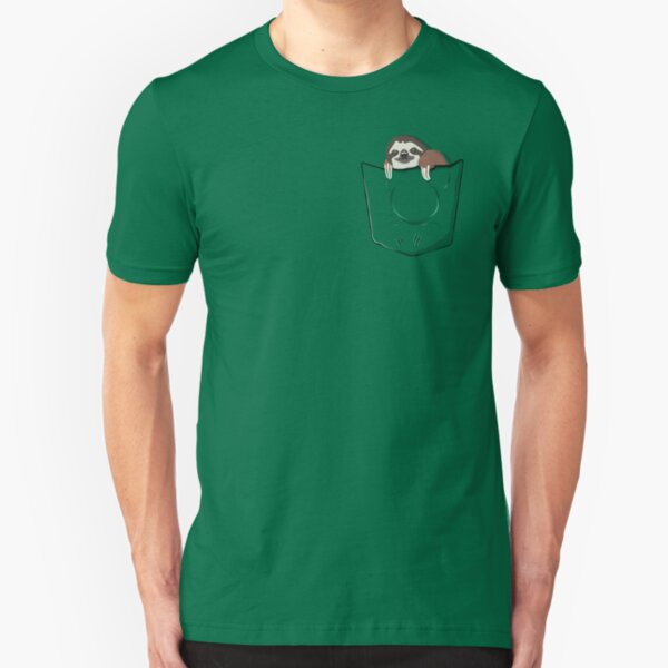 Sloth in a pocket Slim Fit T-Shirt