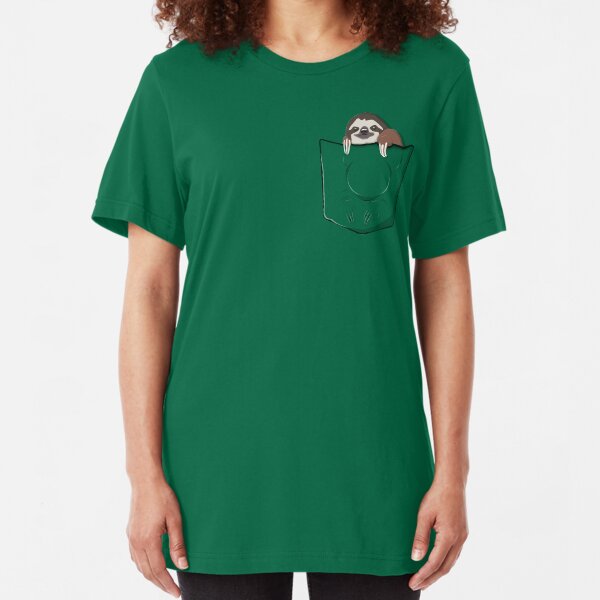 Sloth in a pocket Slim Fit T-Shirt