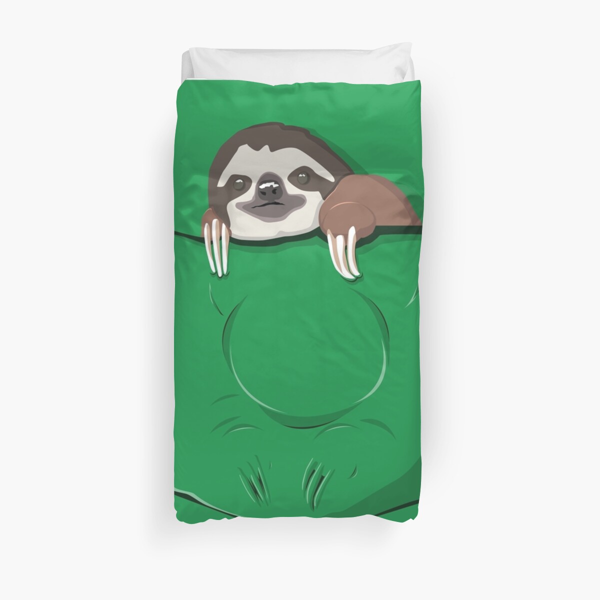  Sloth in a pocket Duvet Covers by SxedioStudio Redbubble