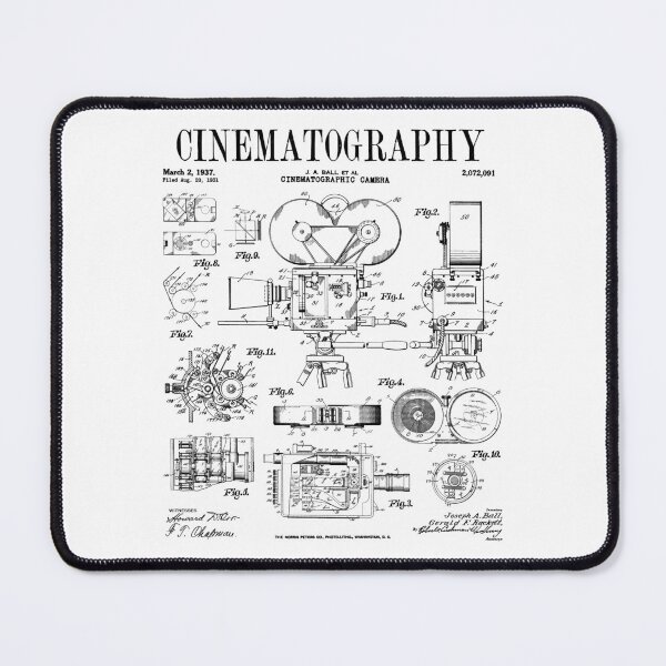 Item preview, Cinematography Movie Film Camera Vintage Patent Print designed and sold by GrandeDuc.