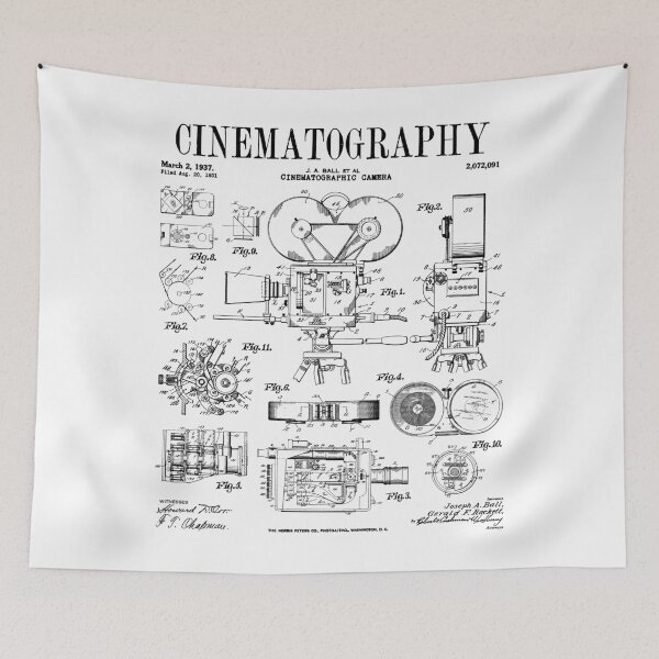 Item preview, Cinematography Movie Film Camera Vintage Patent Print designed and sold by GrandeDuc.