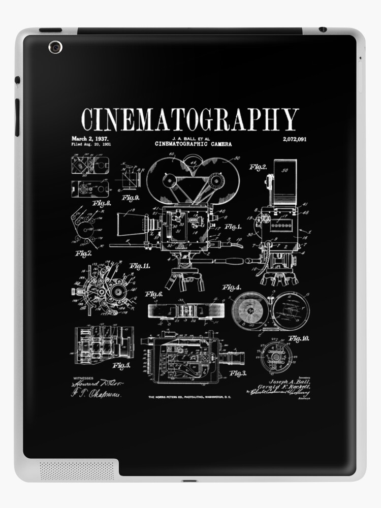 Cinematography Movie Film Camera Vintage Patent Print iPad Case & Skin for  Sale by GrandeDuc