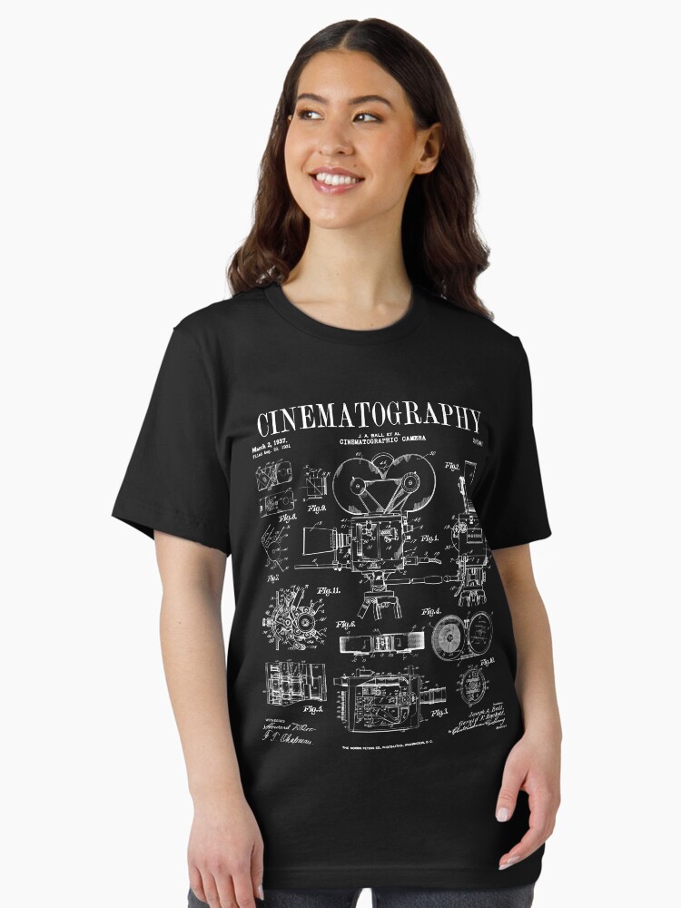 Thumbnail 2 of 7, Essential T-Shirt, Cinematography Movie Film Camera Vintage Patent Print designed and sold by GrandeDuc.