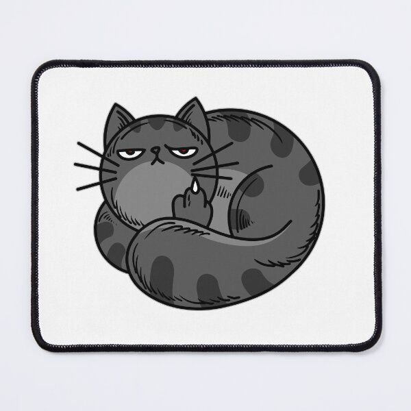 Item preview, Grey Cat Middle Finger designed and sold by Si Pakne.