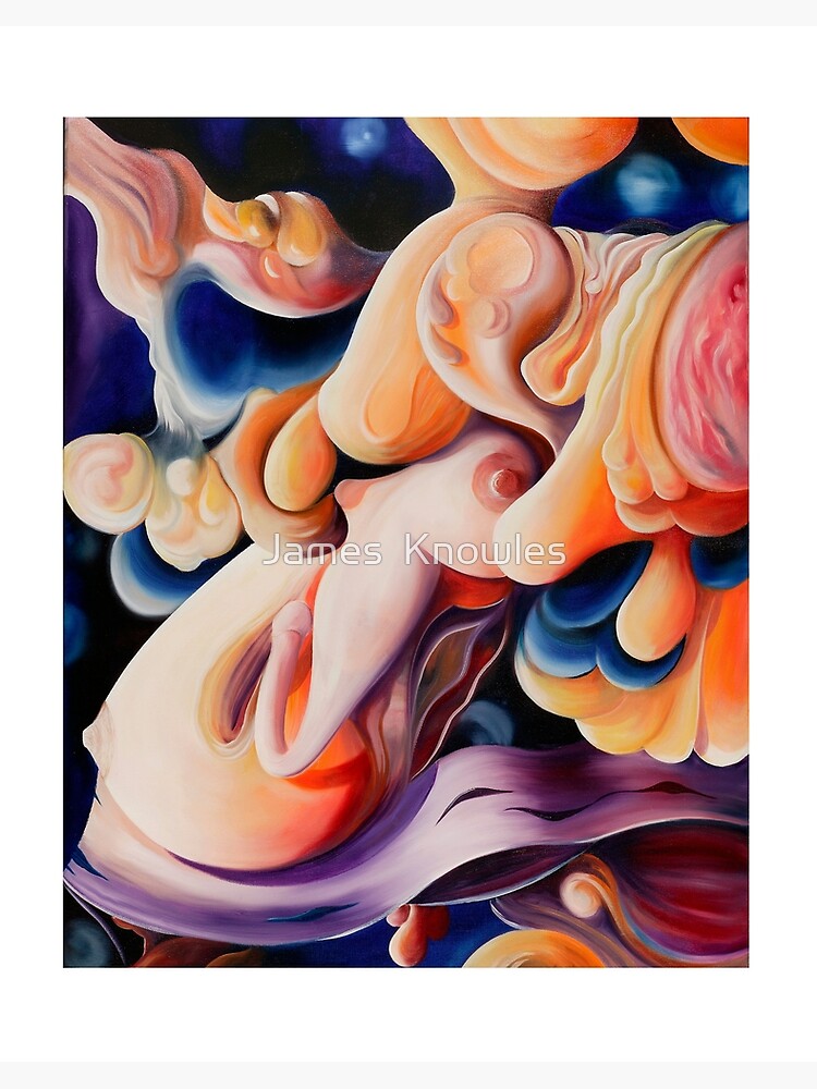Thumbnail 2 of 2, Art Board Print, "Celebration of Procreation" - abstract expressionistic oil painting designed and sold by jknowles.