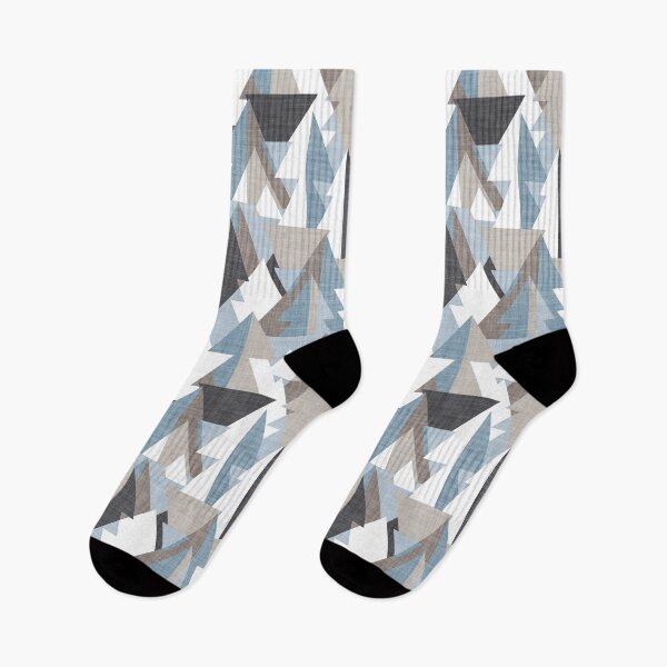Item preview, Geo forest // pastel blue and almond frost brown and stark white geometric triangular pine trees designed and sold by SelmaCardoso.