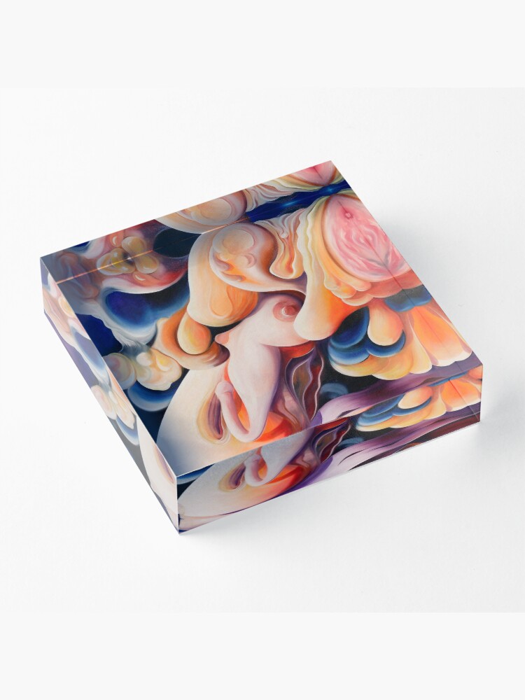 Thumbnail 3 of 5, Acrylic Block, "Celebration of Procreation" - abstract expressionistic oil painting designed and sold by jknowles.