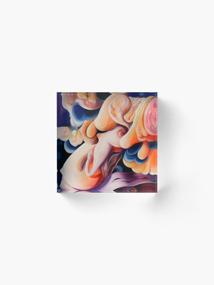 Thumbnail 2 of 5, Acrylic Block, "Celebration of Procreation" - abstract expressionistic oil painting designed and sold by jknowles.