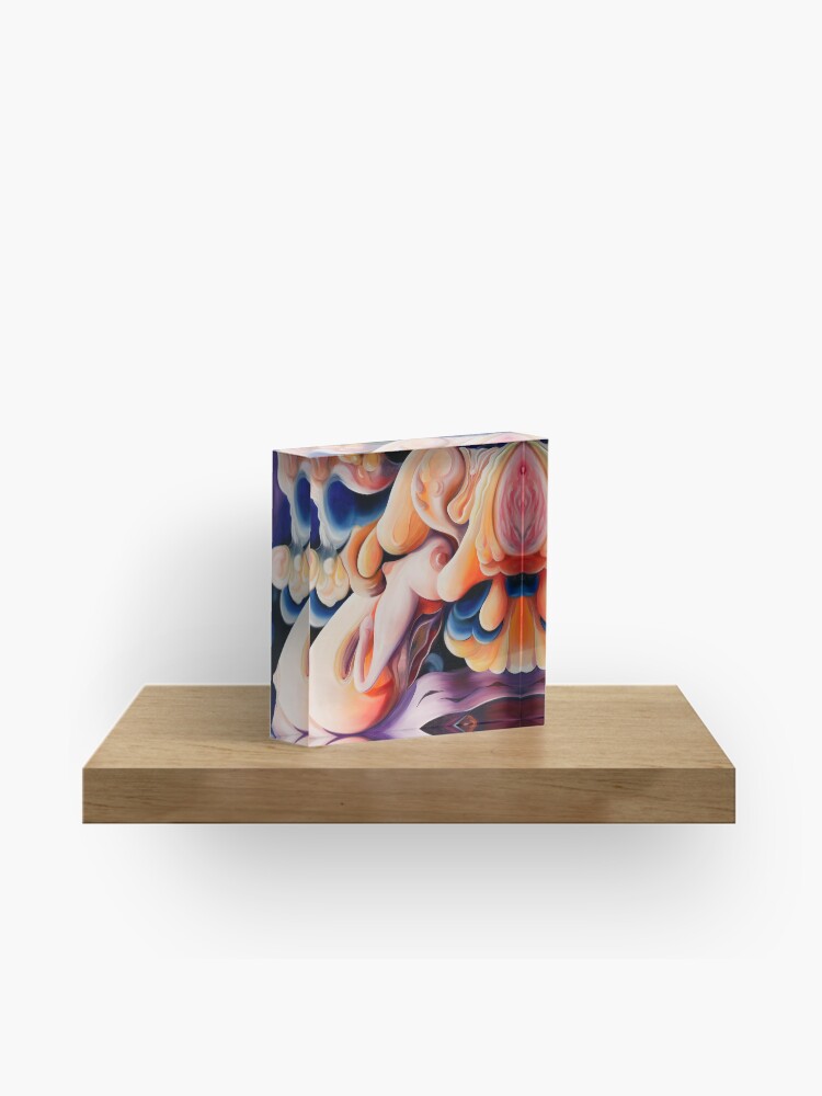 Thumbnail 1 of 5, Acrylic Block, "Celebration of Procreation" - abstract expressionistic oil painting designed and sold by jknowles.