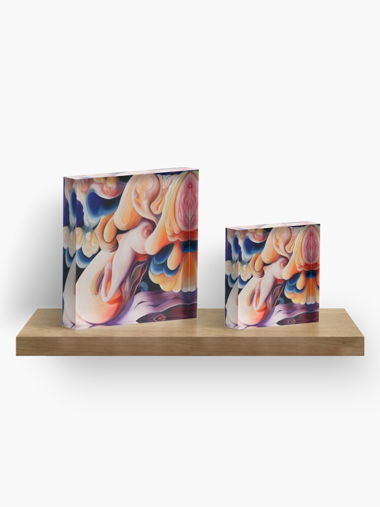 Thumbnail 4 of 5, Acrylic Block, "Celebration of Procreation" - abstract expressionistic oil painting designed and sold by jknowles.