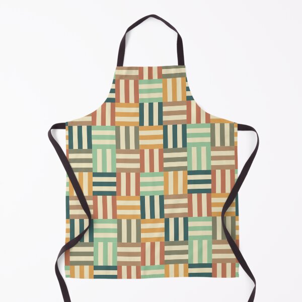 Item preview, Vintage basket weave geometric pattern in retro earthy colours designed and sold by Freewheeling.