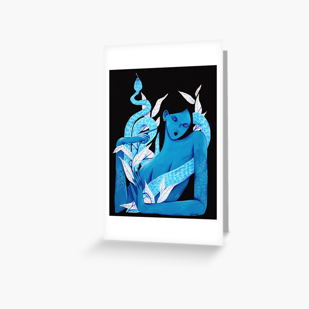 Acrylic Blue Greeting Card