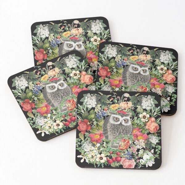 Item preview, What A Hoot, Japanese Vintage Owl And Summer Spring Flowers designed and sold by TrulyEpoque.