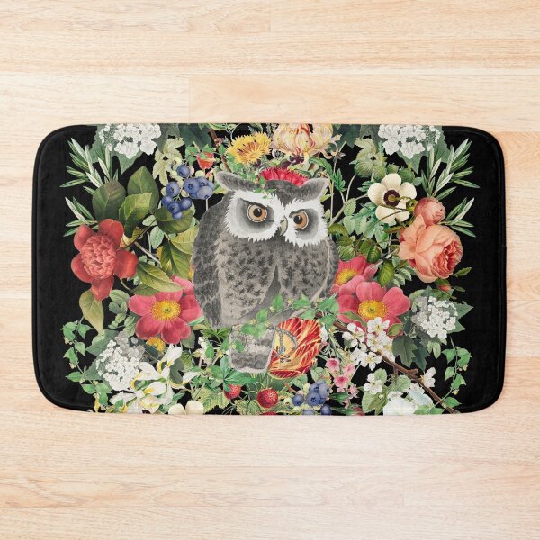 Item preview, What A Hoot, Japanese Vintage Owl And Summer Spring Flowers designed and sold by TrulyEpoque.