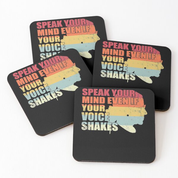 Item preview,  Rbg Speak Your Mind Even if Your Voice Shakes Womens Feminism Quotes Feminist  designed and sold by Simeon	 Dorelus.