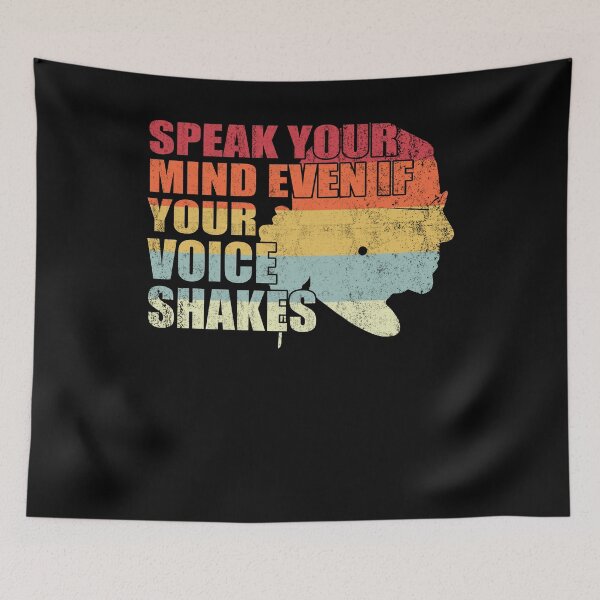 Item preview,  Rbg Speak Your Mind Even if Your Voice Shakes Womens Feminism Quotes Feminist  designed and sold by Simeon	 Dorelus.