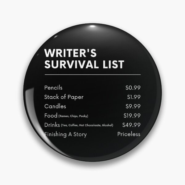 Item preview, Writer's Survival List designed and sold by TheKnightWriter.