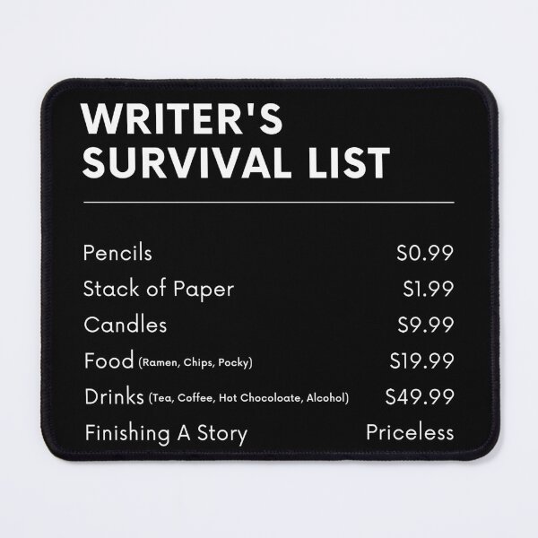 Item preview, Writer's Survival List designed and sold by TheKnightWriter.