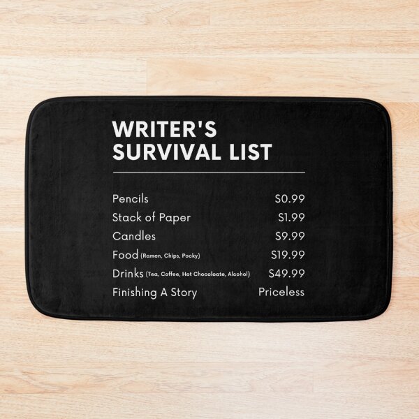 Item preview, Writer's Survival List designed and sold by TheKnightWriter.