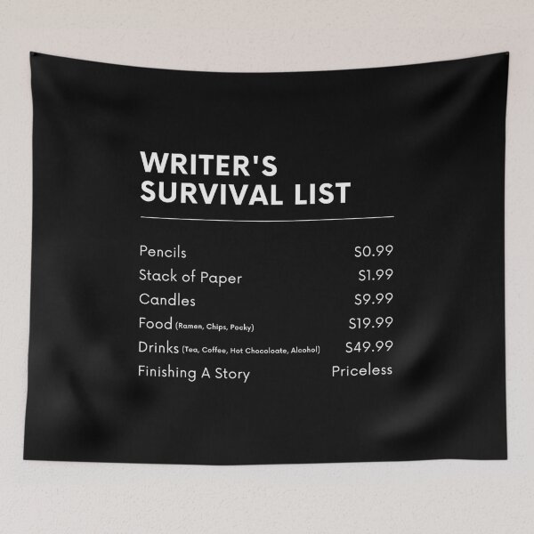 Item preview, Writer's Survival List designed and sold by TheKnightWriter.