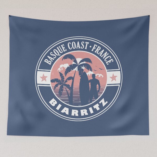 Item preview, Biarritz Basque Coast France Summer Surf Design designed and sold by CynthiaGraphics.