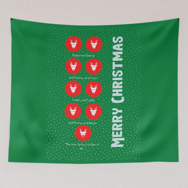 Item preview, Merry Christmas Reindeer Games Christmas Styled Illustration designed and sold by LJWDesigns.