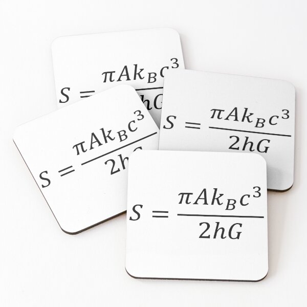 Item preview, Hawking equation black hole entropy, physics and science designed and sold by NoetherSym.