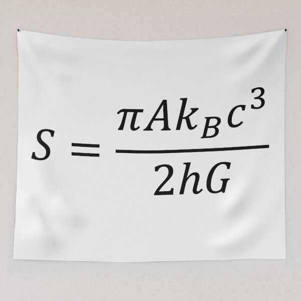 Item preview, Hawking equation black hole entropy, physics and science designed and sold by NoetherSym.
