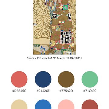 Colour Palette of Gustav Klimt's Fulfillment (1910–1911) | Poster