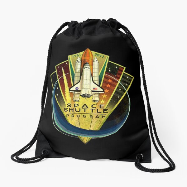 Shuttle Program Commemorative Patch - vintage look Drawstring Bag