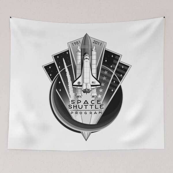 Item preview, Shuttle Program Commemorative Patch black and white designed and sold by trendistudio.
