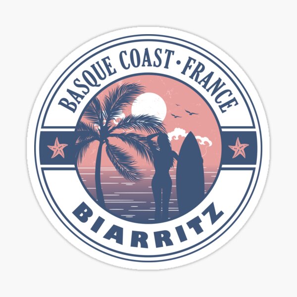 Item preview, Biarritz Basque Coast France Summer Surfing Design designed and sold by CynthiaGraphics.