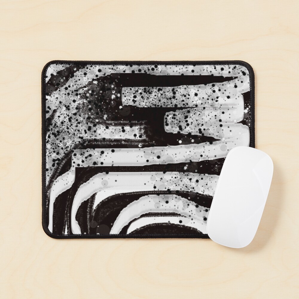 "Black And White Abstract Painting, Black and White Wall Art Print