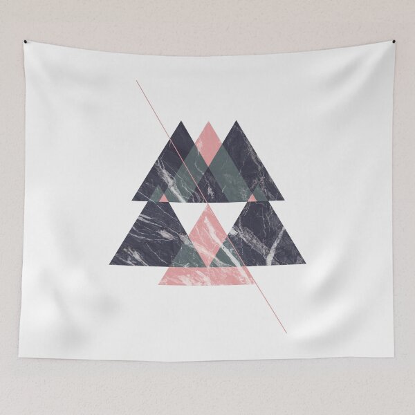 Item preview, Black and pink Marble Triangles designed and sold by TamGustam.