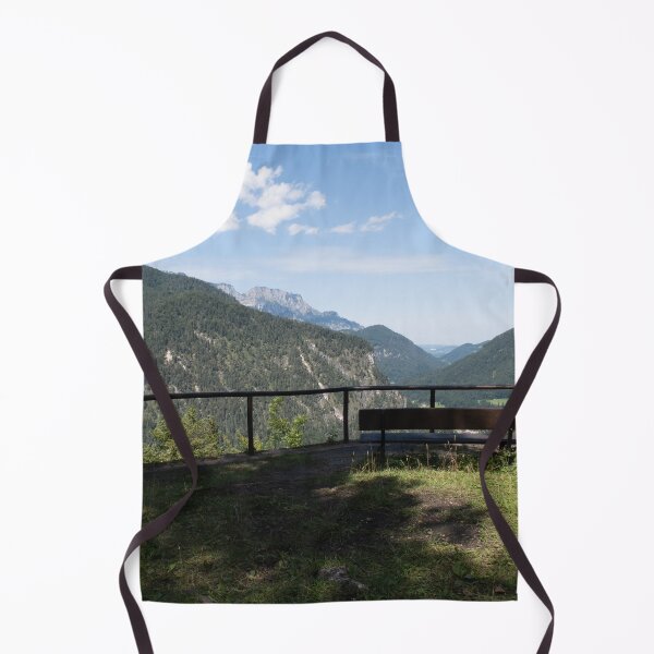 Item preview, Berchtesgaden, Germany: What remains of the Mooslahnerkopf; tea house in the Obersalzberg visited daily by Hitler. Wooden parapet and bench. Sunny summer day designed and sold by Maurizio Fabbroni.